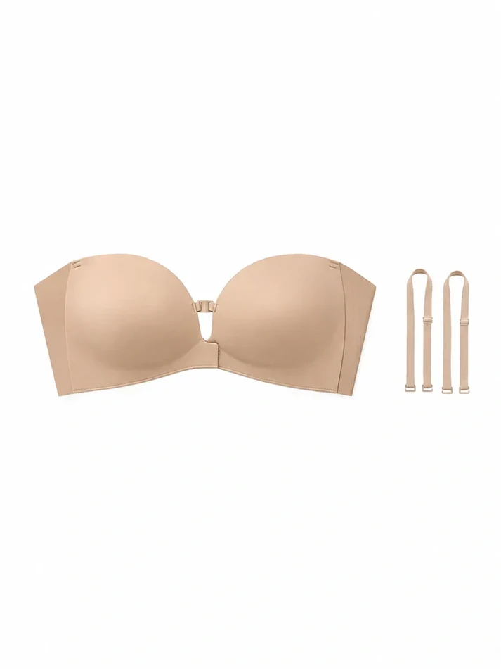 Pay 1 Get 2 - Women's Strapless Front Closure Push-Up Bra