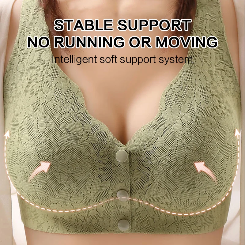 🔥Pay 1 Get 3🔥Front Buckle Sleep Bra For Older Women M-3XL
