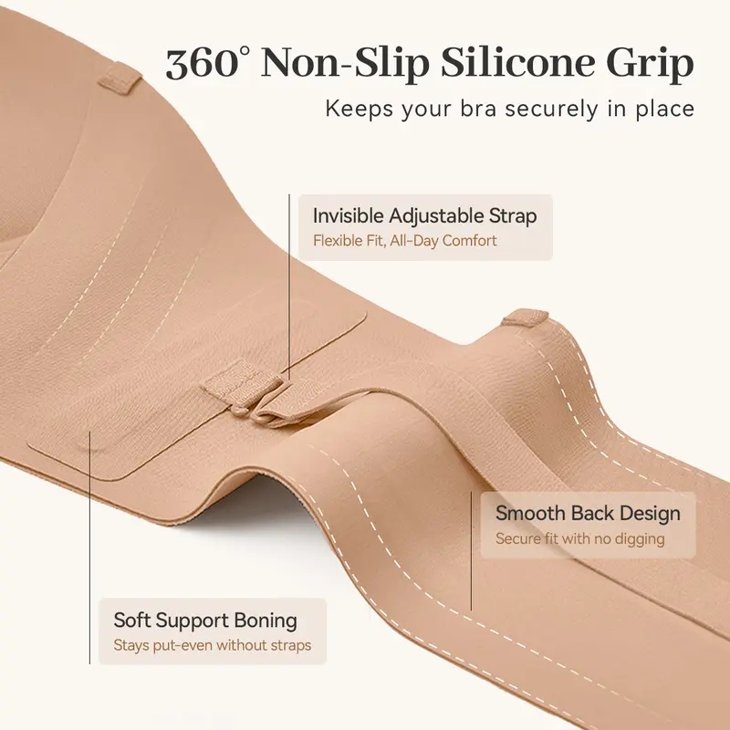 Pay 1 Get 2 - Women's Strapless Front Closure Bra