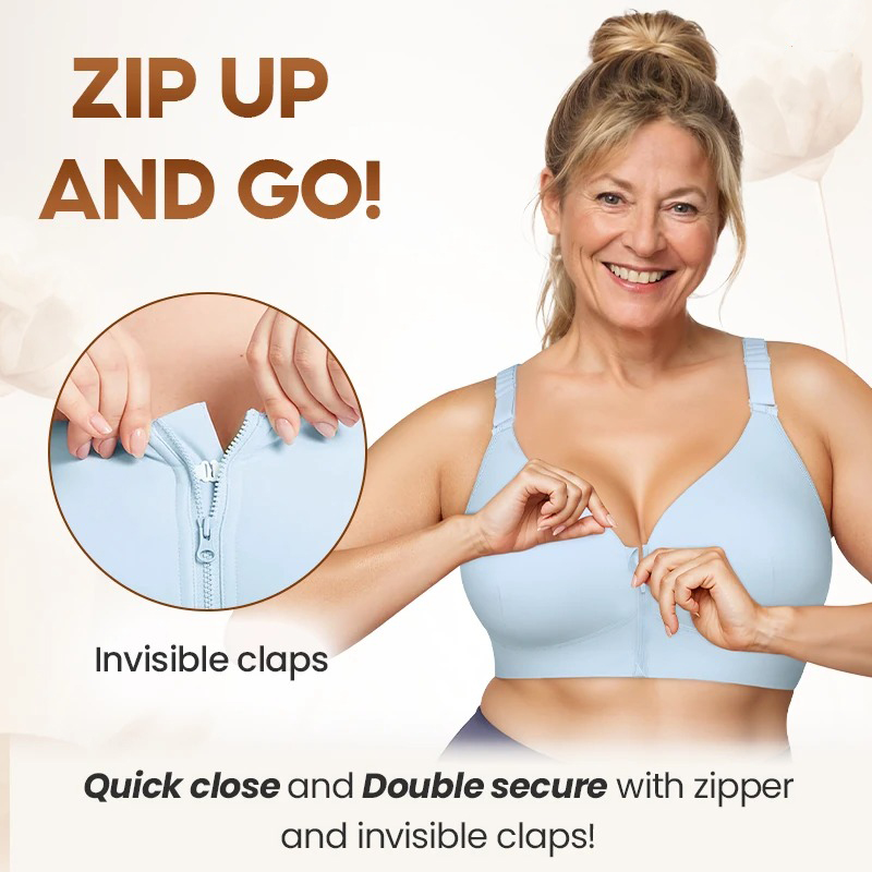 Pay 1 Get 3 - Comfortable Breast Support Front Zipper Wireless Bra