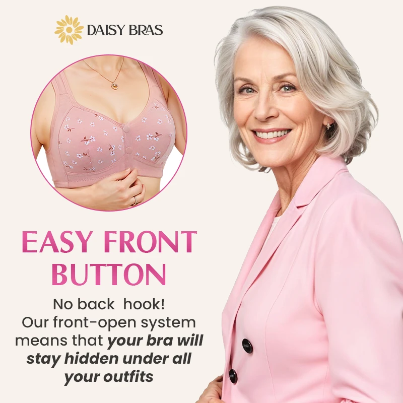 Daisy Bra - Pay 1 Get 3 - Comfortable & Convenient Front Button Bra