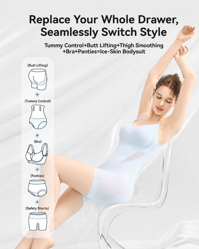 Pay 1 Get 3 - Cooling Tummy Control Butt-Lift Shapewear Bodysuit