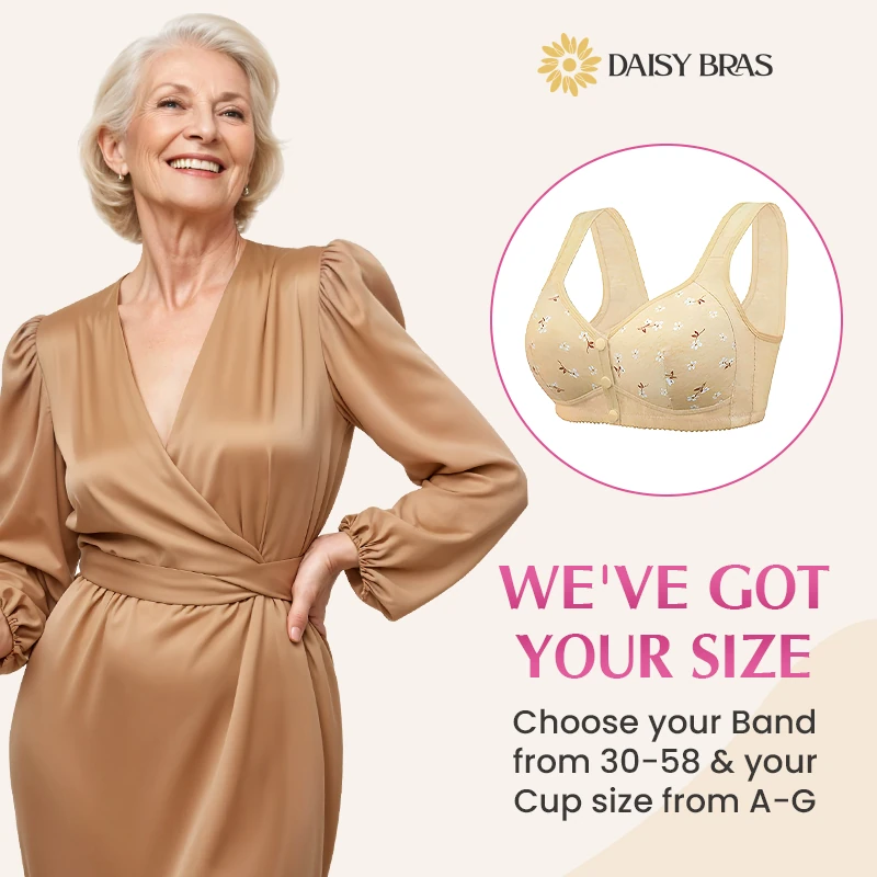 Daisy Bra - Pay 1 Get 3 - Comfortable & Convenient Front Button Bra