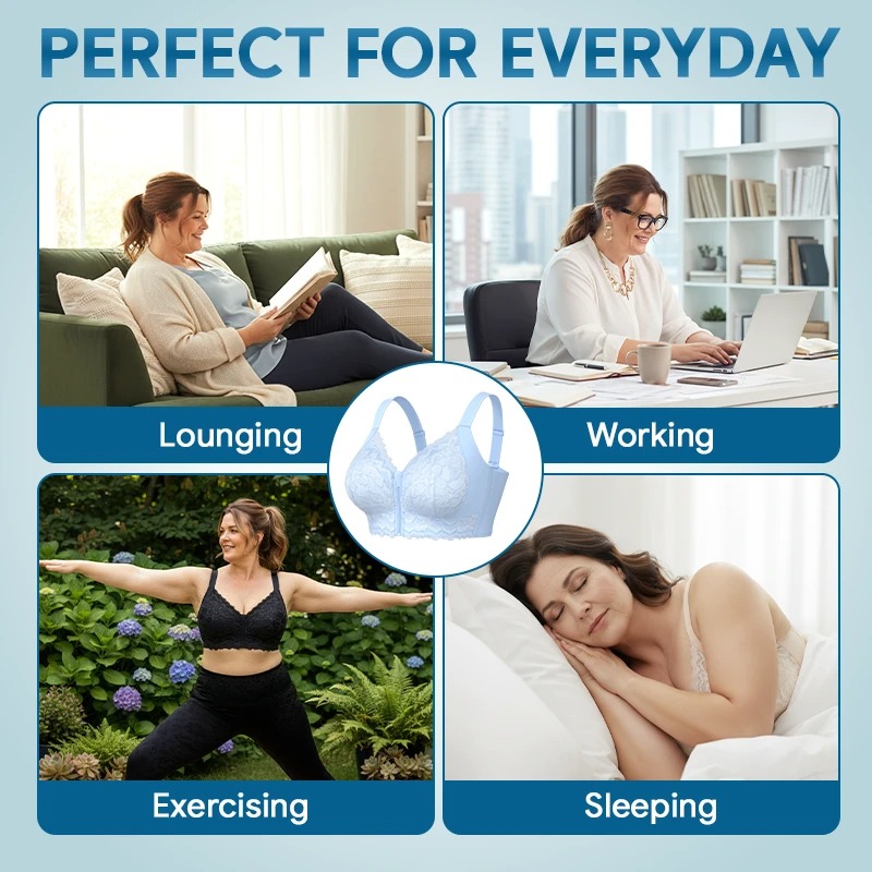 Pay 1 Get 3 - Ultra Soft Front Zip Wireless Lifting Bra