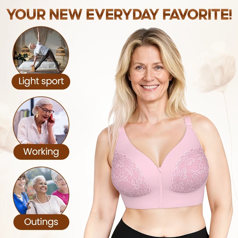 Pay 1 Get 3 - Comfortable Breast Support Front Zipper Wireless Bra