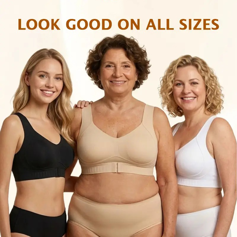 Pay 1 Get 3 - Cross Back Front Closure Wireless Posture Support Bra