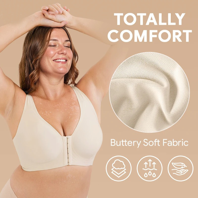 Pay 1 Get 3 - Seamless Front Buckle Cross Back Shaping Bra For Seniors