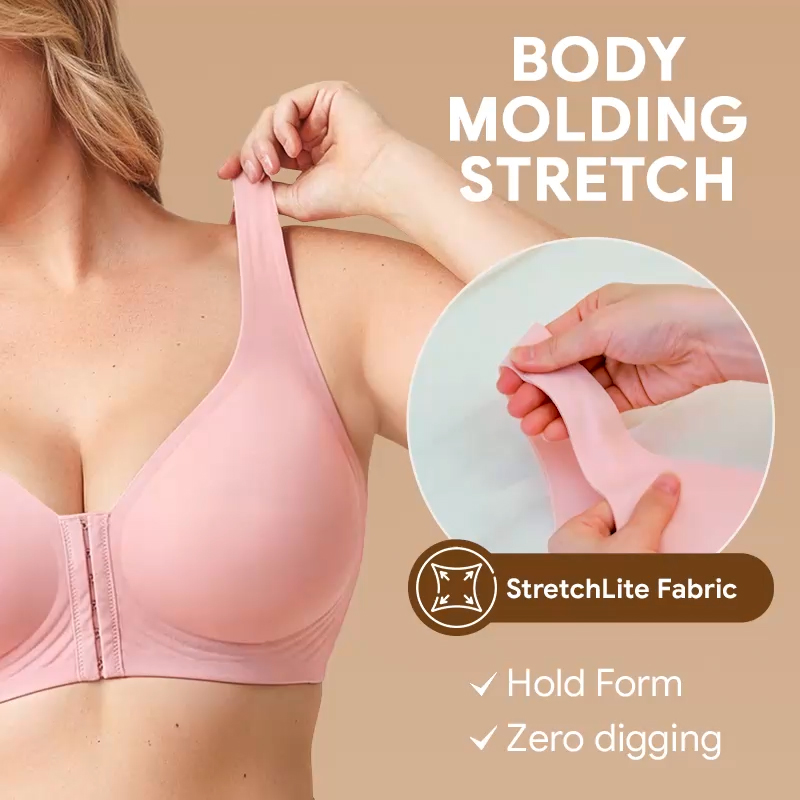 Pay 1 Get 3 - Seamless Front Buckle Cross Back Shaping Bra For Seniors