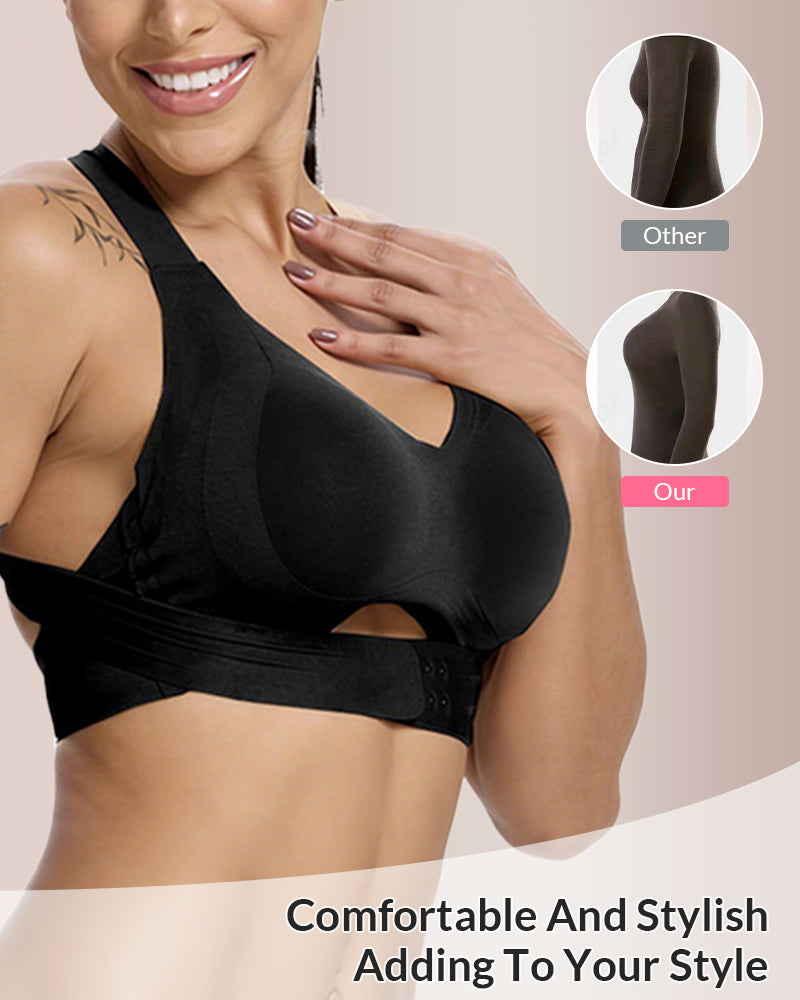 Pay 1 Get 2 - Front Closure Cross-Back Wireless Posture Bra