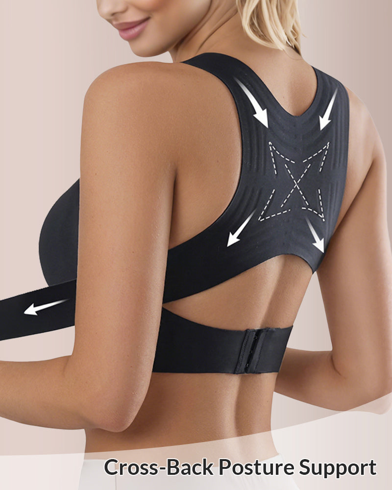 Pay 1 Get 2 - Front Closure Cross-Back Wireless Posture Bra