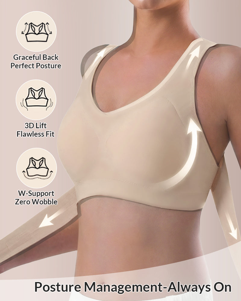 Pay 1 Get 2 - Front Closure Cross-Back Wireless Posture Bra
