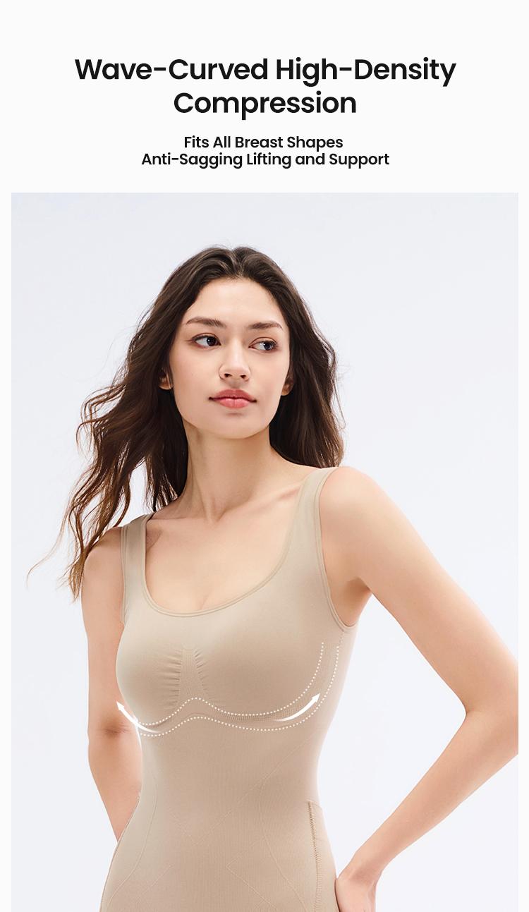 (KakaPeople Easy-Off Bodysuit) Tummy Control Butt Lifter Faja Bodysuit, Back Support Scrunch Back Open Design, Postpartum Recovery Full Body Shaper with Cotton Gusset, Colombian Fajas Everyday Wear for Women