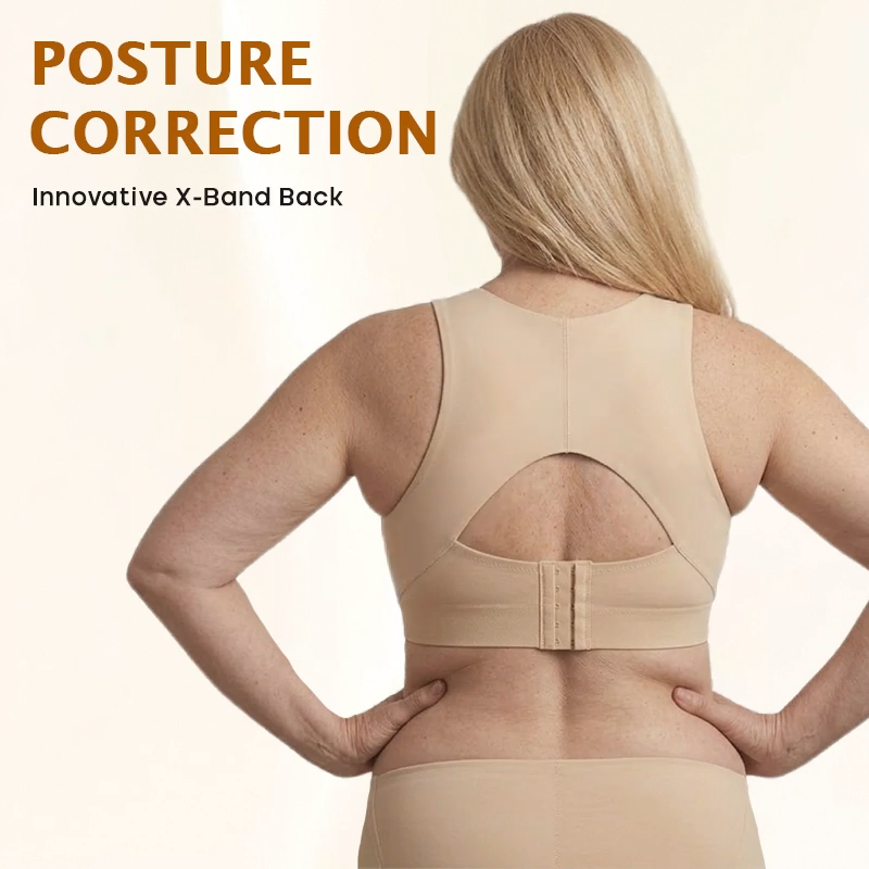 Pay 1 Get 3 - Cross Back Front Closure Wireless Posture Support Bra