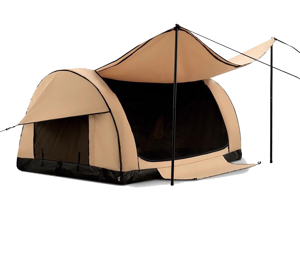 Tienda de campaña tipo túnel para dos personas, de lona impermeable, inflable y con cierre enrollable, para exteriores.