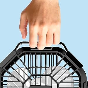 【Brisa Alpine】Ventilador Batería para Camping 10400mAh, Potente y Silencioso 4 Velocidades con Luz LED y Gancho, Ventilador Portátil USB Recargable para Tienda Caravana Exterior Viaje Sobremesa【¡ENVÍO GRATIS A TODO EL MUNDO! 🌎】-JVB's Adventure