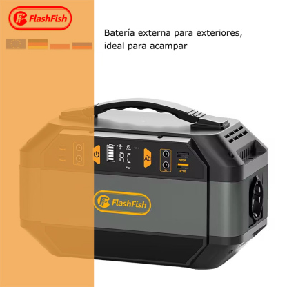 Flashfish P56 299Wh 330W 78000mAh 110V 220V 240V Estación de energía solar portátil, generador solar, batería externa para exteriores, ideal para acampar