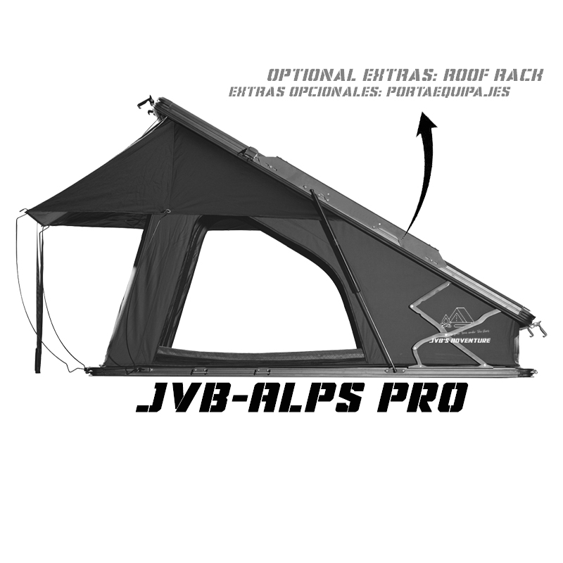 Tent with elevated triangular roof made of aluminum alloy – JVB's