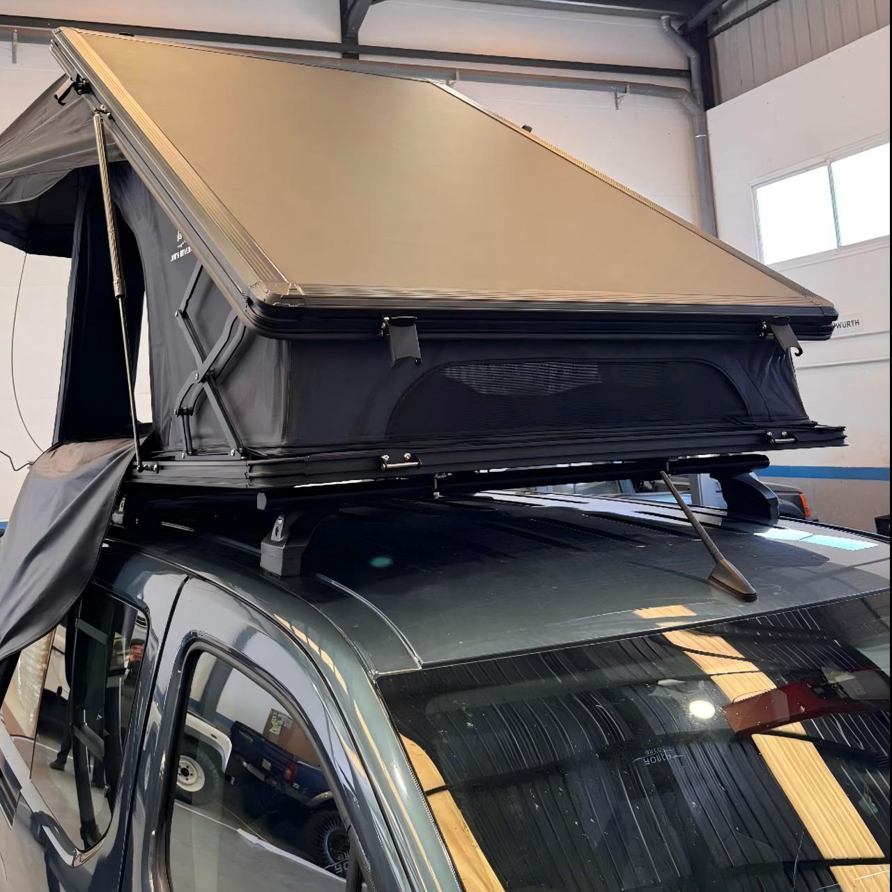 【JVB Alps Serie】 Tienda de campaña con techo elevado triangular de aleación de aluminio, Plegado ultrarrápido + colchón reforzado incluido