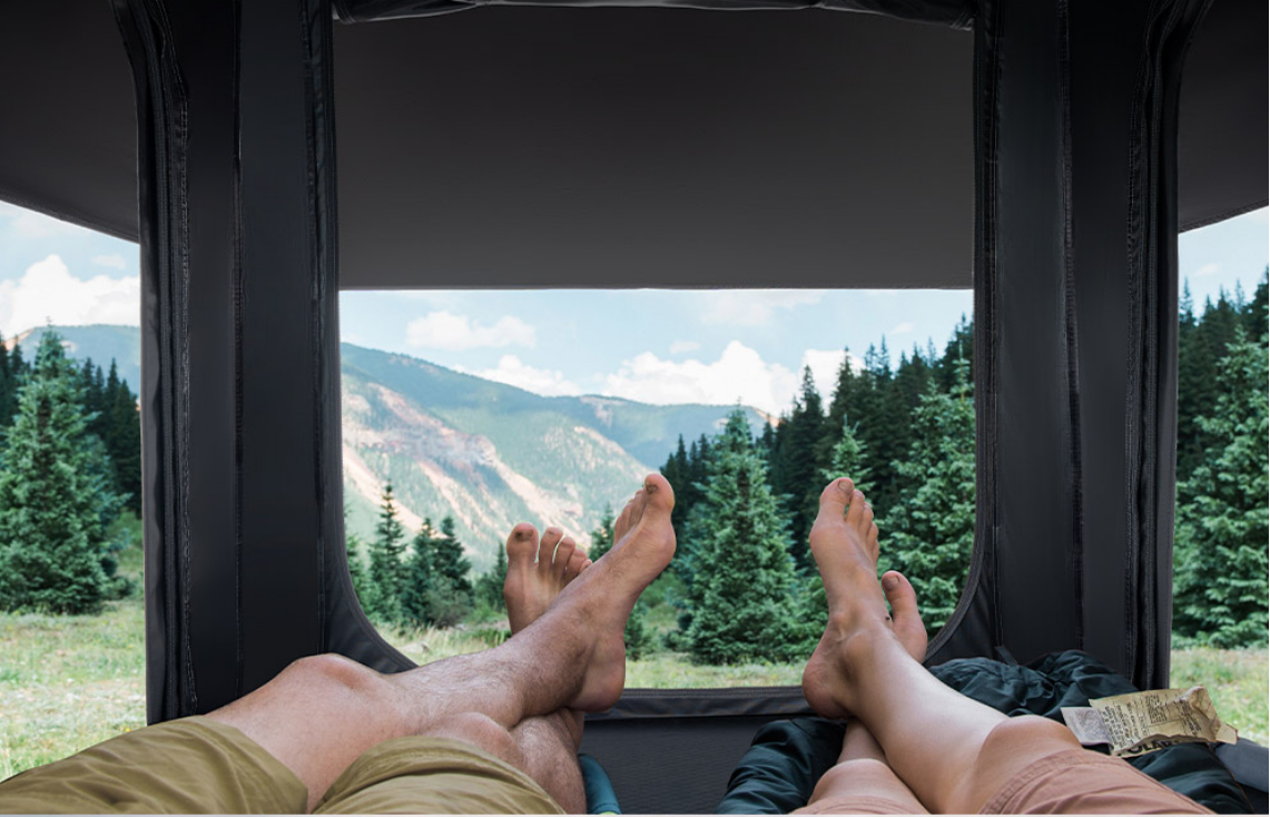 【JVB Alps 】El más vendido con los mayores descuentos-Tienda de campaña con techo elevado triangular de aleación de aluminio, Plegado ultrarrápido + colchón reforzado incluido【¡Envío Gratis!】-JVB's Adventure