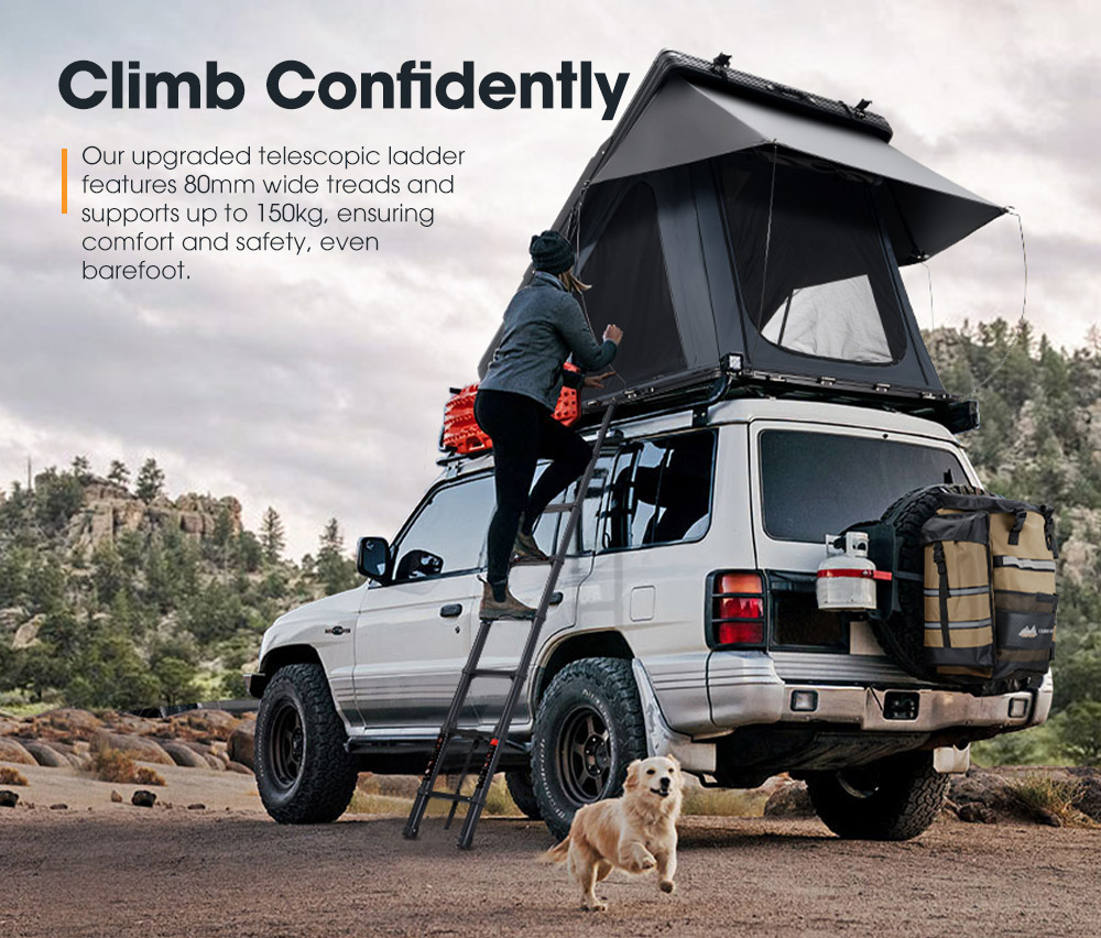 【JVB Alps】 Tienda de campaña con techo elevado triangular de aleación de aluminio