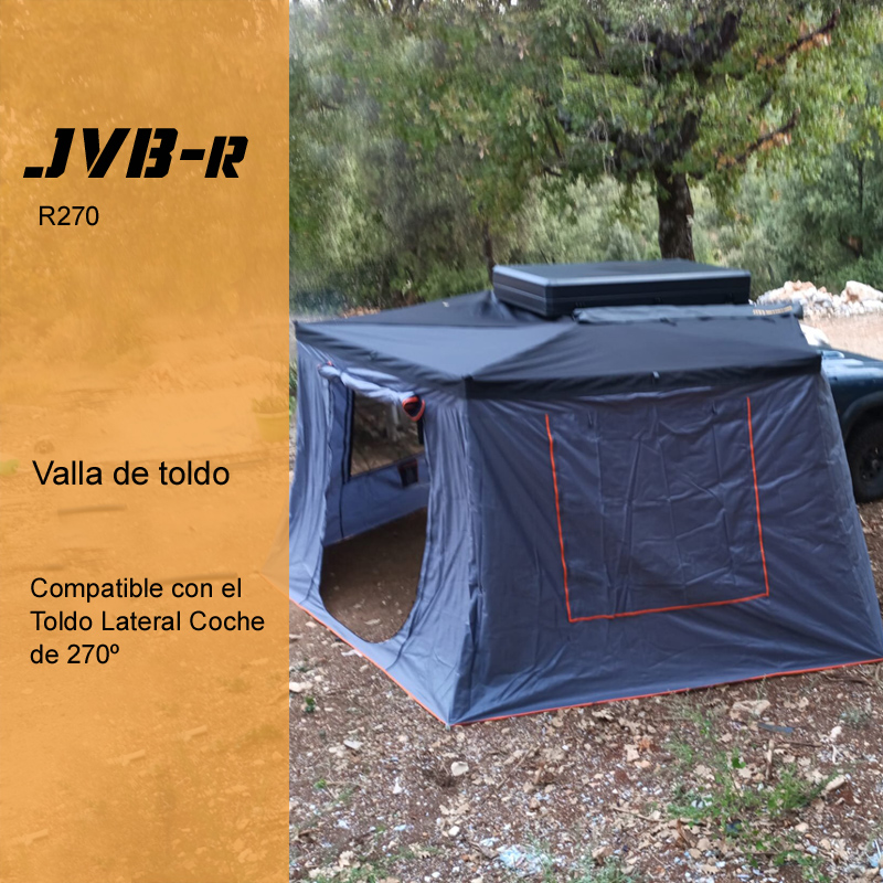 【JVB-R270】Valla de toldo (Compatible con el toldo lateral de coche de 270º)
