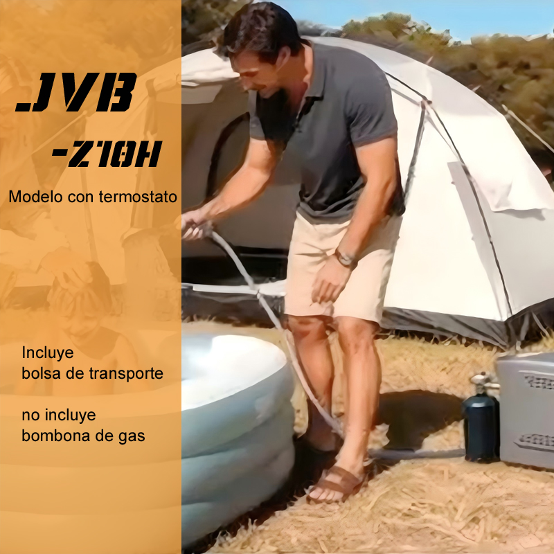 🚿¡Novedad 2026! JVB-Z10H Ducha Portátil de Camping (Sistema de calentamiento con termostato integrado)