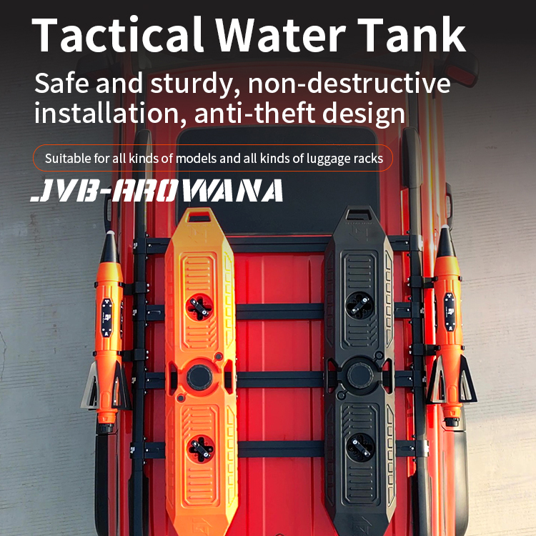 Depósito agua vehicular JVB Arowana con manguera presión integrada-JVB's Adventure