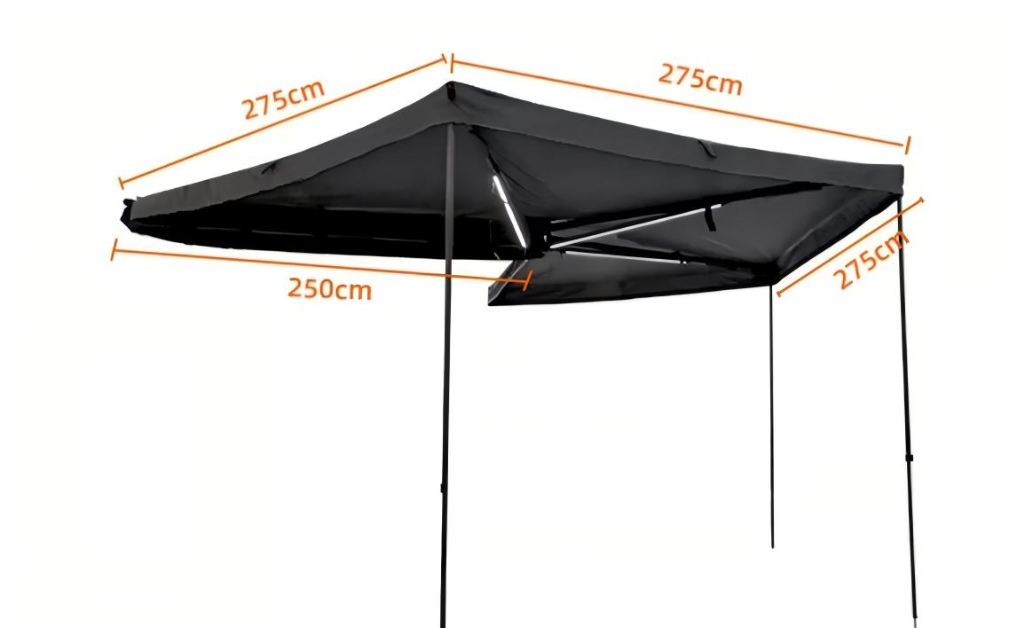 Side Awning Car 270º, Waterproof Vehicle Awning, Oxford 600D