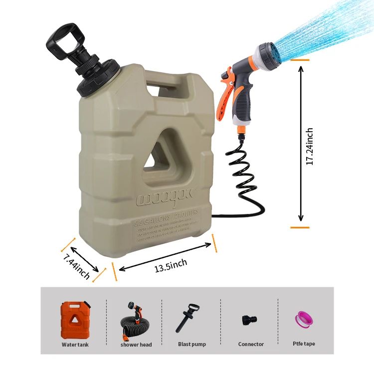 【JVB-5.5E】Tanque de agua portátil con bomba de aire-JVB's Adventure