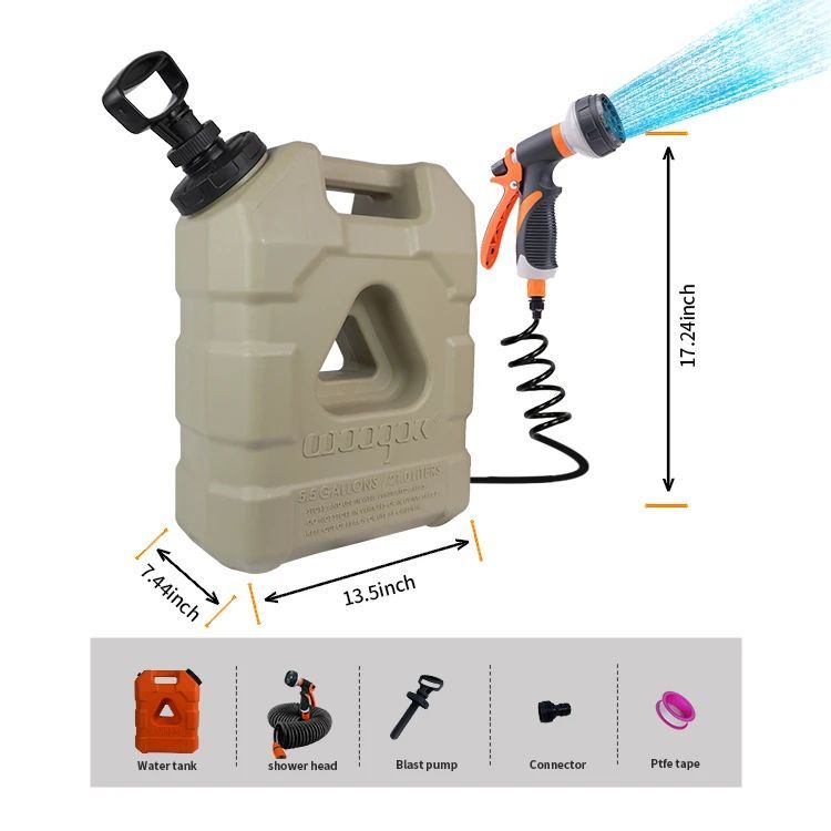 【JVB-5.5E】Tanque de agua portátil con bomba de aire-JVB's Adventure