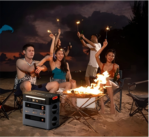 OSCAL PM2400PRO (2400W) Estación Eléctrica Portátil, Generador Solar LiFePO4 de 2016Wh, Carga en 1.2 Horas, Adecuado para Emergencias en el Hogar, Campamento al Aire Libre-JVB's Adventure