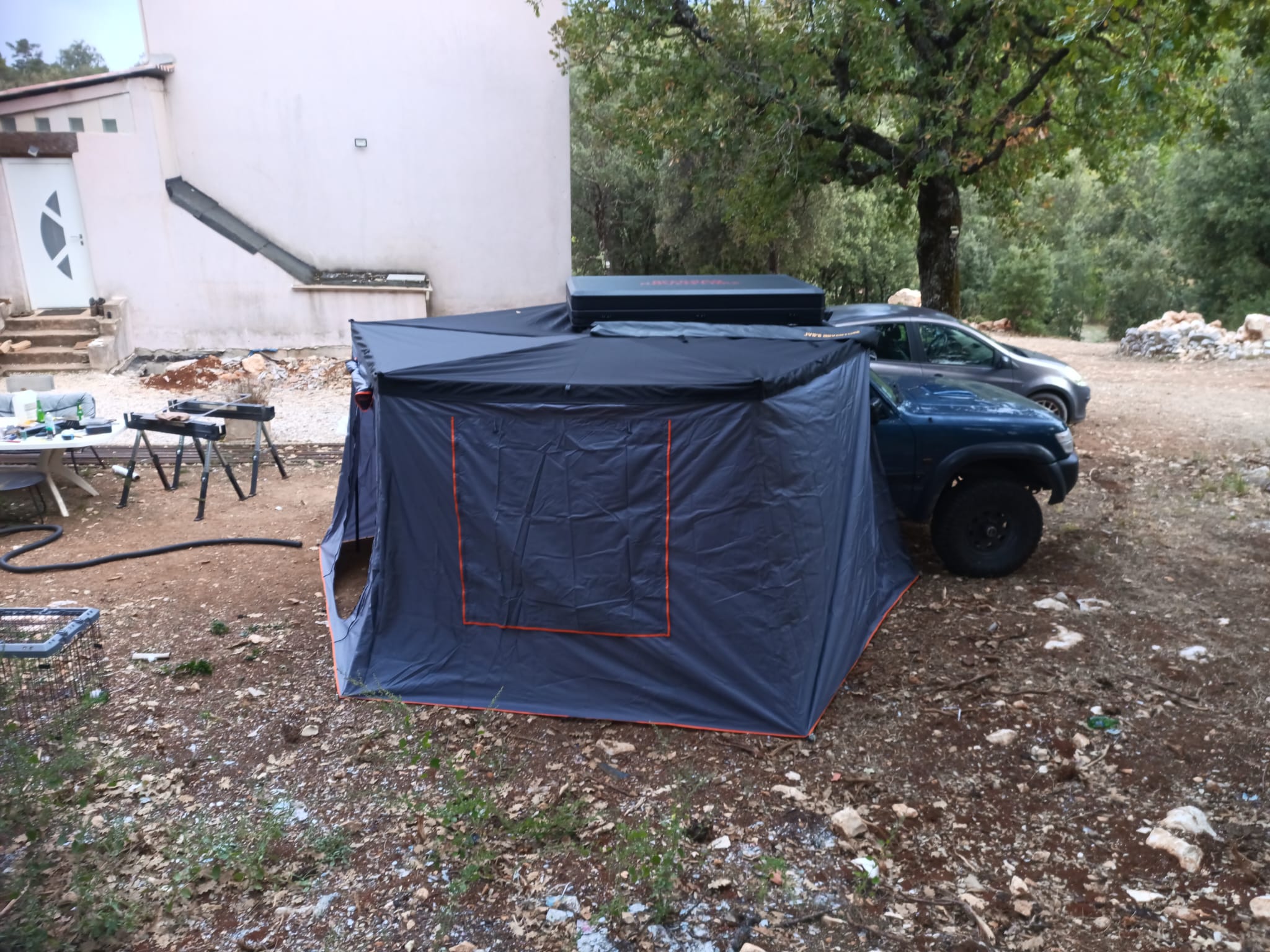 【JVB-R270】Valla de toldo (Compatible con el toldo lateral de coche de 270º)