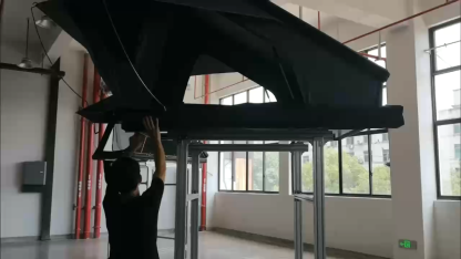 Toldo Lateral Coche 270º, Toldo Impermeable Vehículo, Oxford 600D, Marco Aluminio, para SUV Furgoneta, Camping Overland