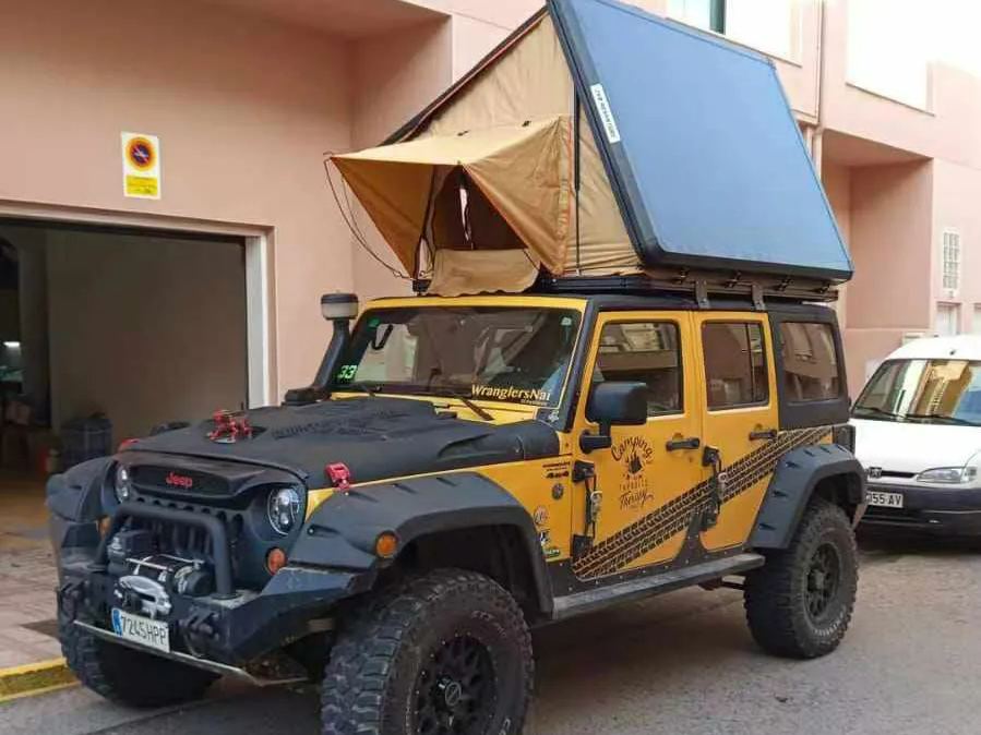 【JVB Pyrenees】La carpa del techo se abre desde el lateral-JVB's Adventure