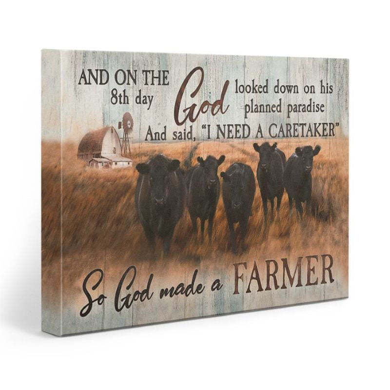 God Made a Farmer - D364 - Gallery Wrapped Canvas Prints