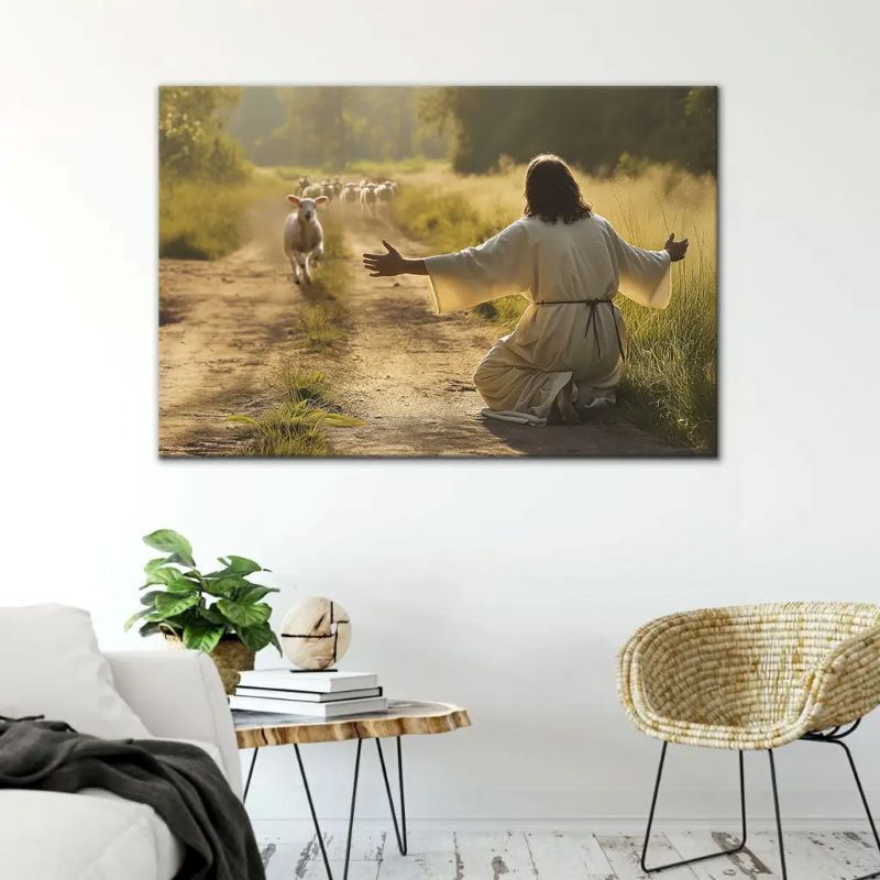 My Sheep Hear My Voice - D369 - Gallery Wrapped Canvas Prints