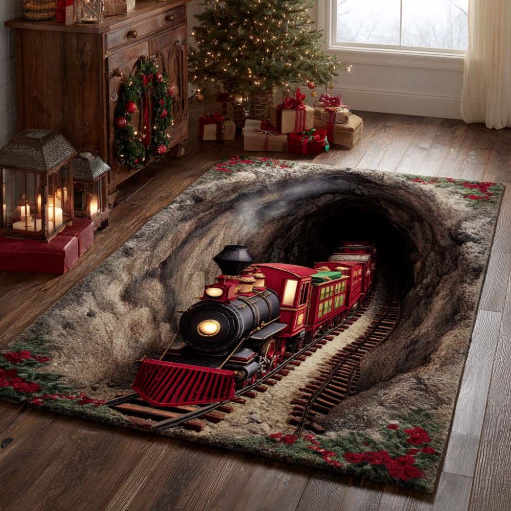 The Christmas Portal - 3D Illusion Area Rug - D543