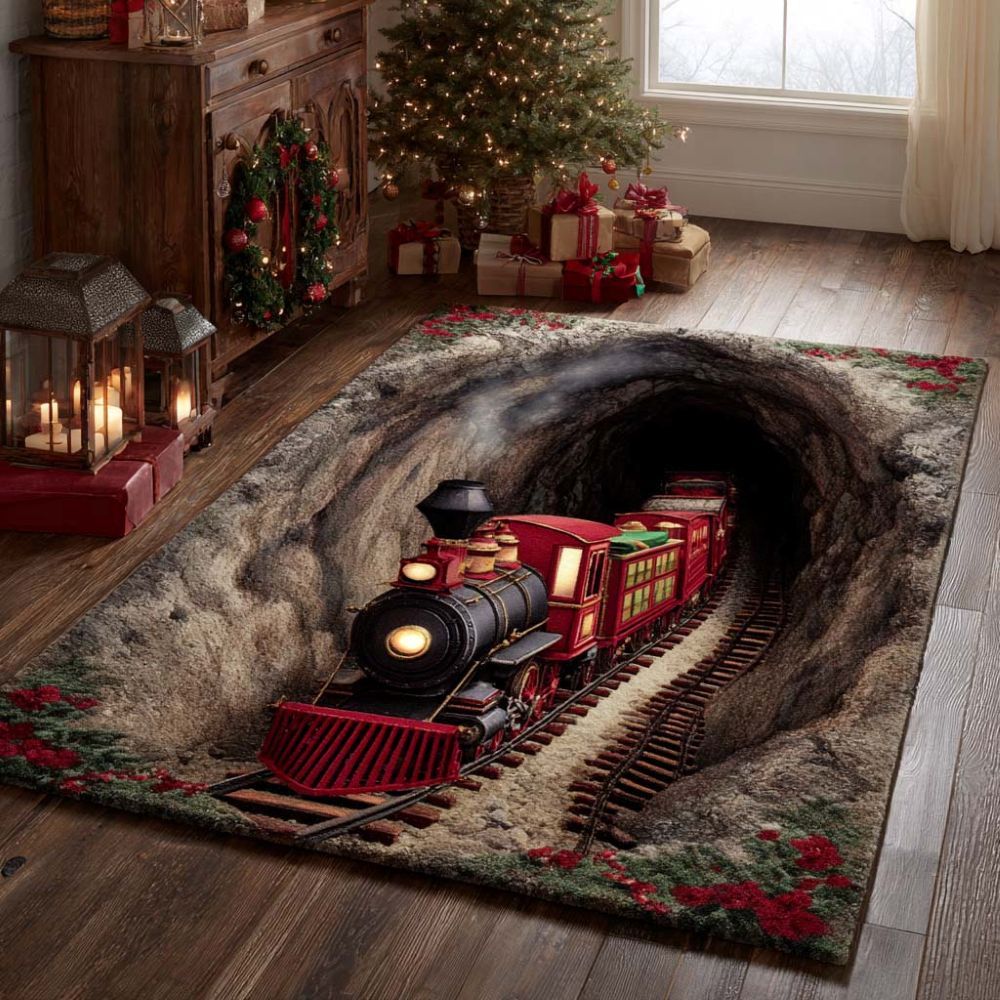 The Christmas Portal - 3D Illusion Area Rug - D543