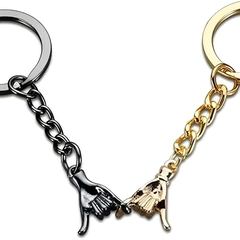 2pcs Pinky Promise Keychains - Matching Gifts for Him, Her, Best Friend or Family