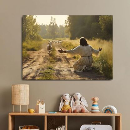 My Sheep Hear My Voice - D369 - Gallery Wrapped Canvas Prints
