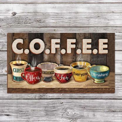 Coffee Christ Offers - D373 - Gallery Wrapped Canvas Prints