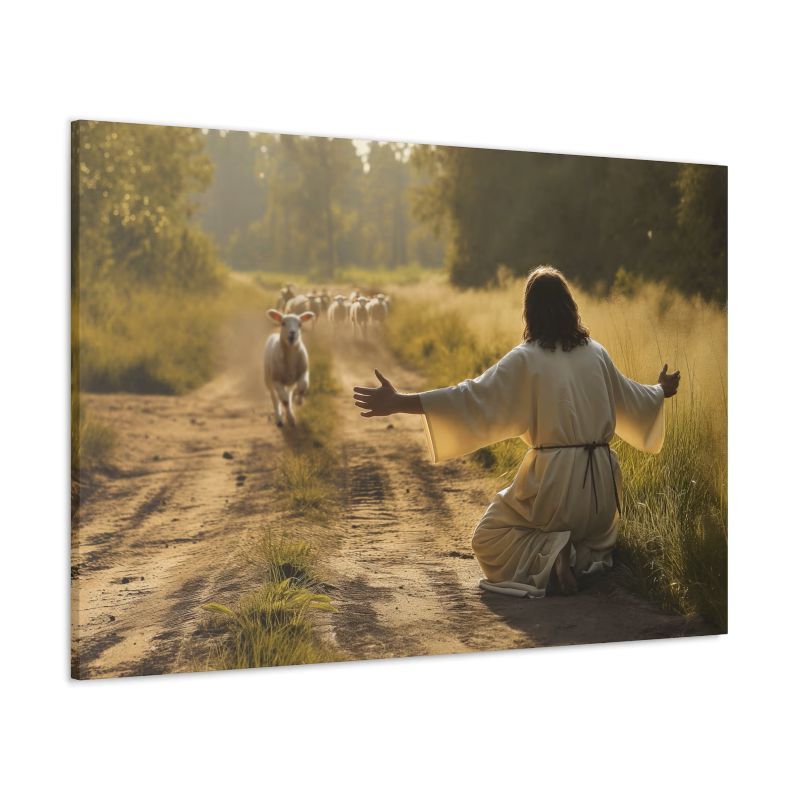 My Sheep Hear My Voice - D369 - Gallery Wrapped Canvas Prints