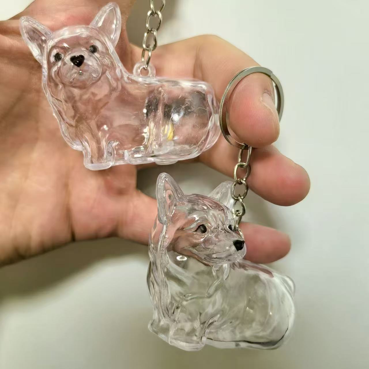 Dog Hair Collector Keychain Charm Memorial Storage Box