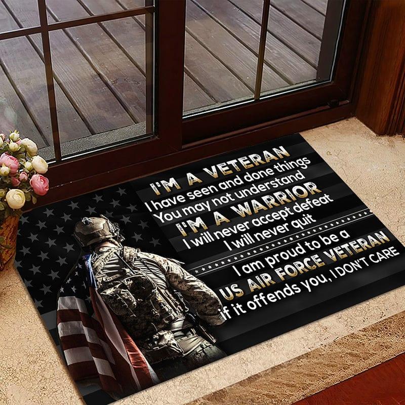 I Am A Warrior - Veteran - D326 - Doormat