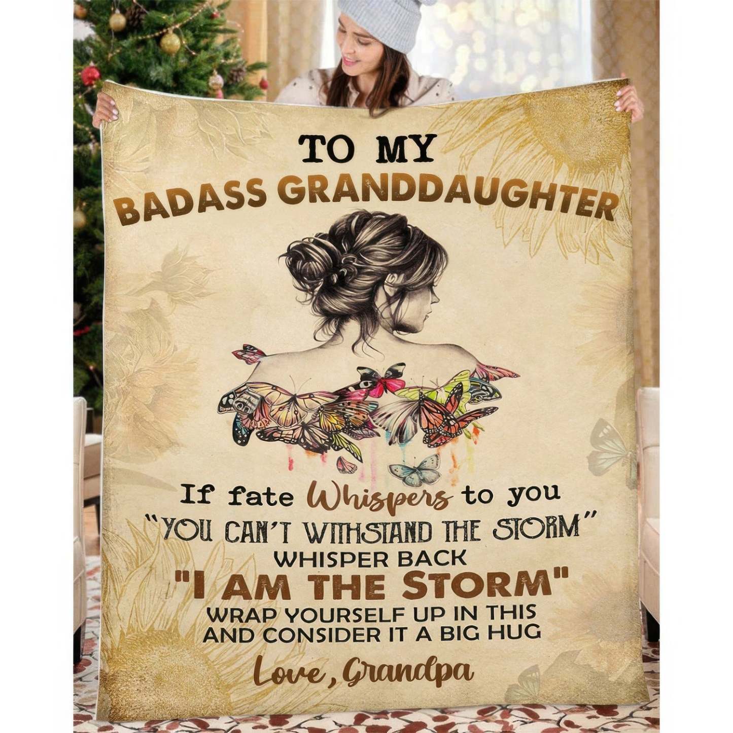 To My Granddaughter - A945 - Premium Blanket