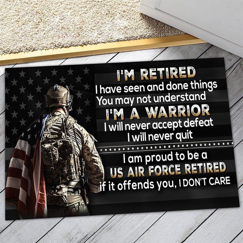 I Am A Warrior - Veteran - D326 - Doormat
