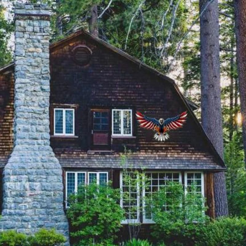Bald Eagle with Flag Wings