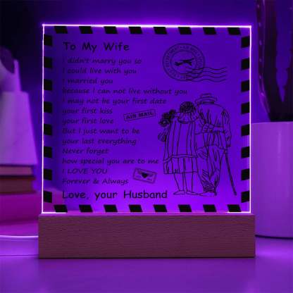 To My Wife - D348 -  LED Acrylic Plaque