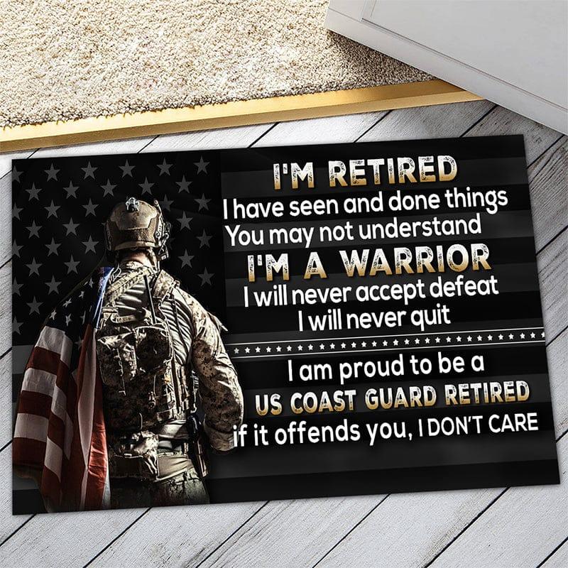 I Am A Warrior - Veteran - D326 - Doormat