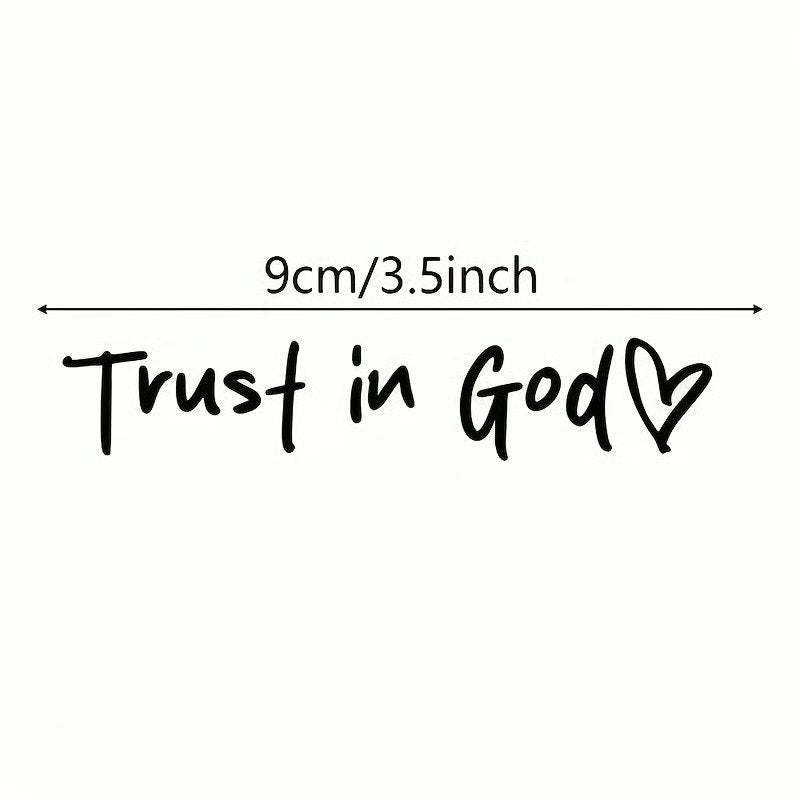 "Trust in God" Car Rearview Mirror Sticker